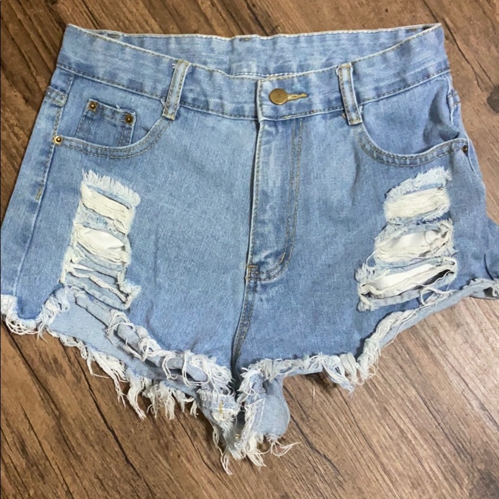 ROMWE ripped shorts